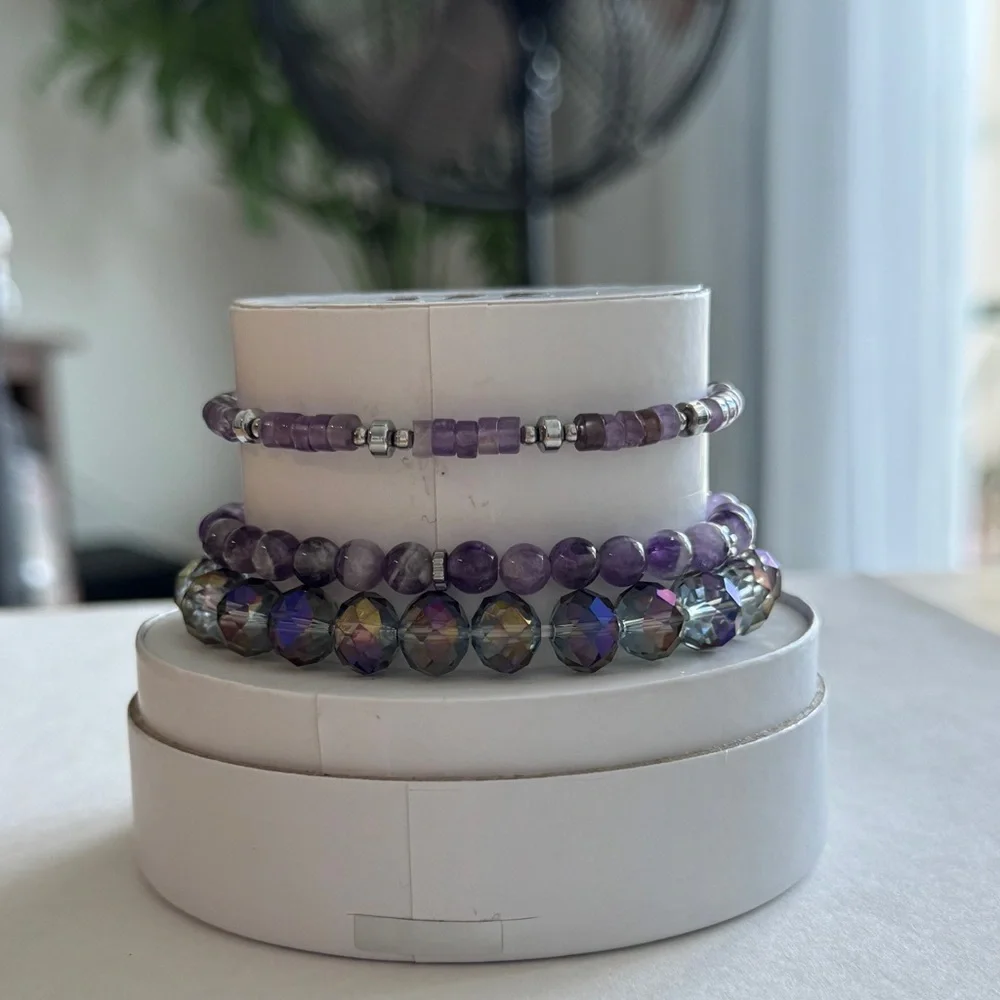 Ryze Naturally You Staxx Purple Beaded Star Charm